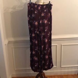 Fun floral elastic waist pant